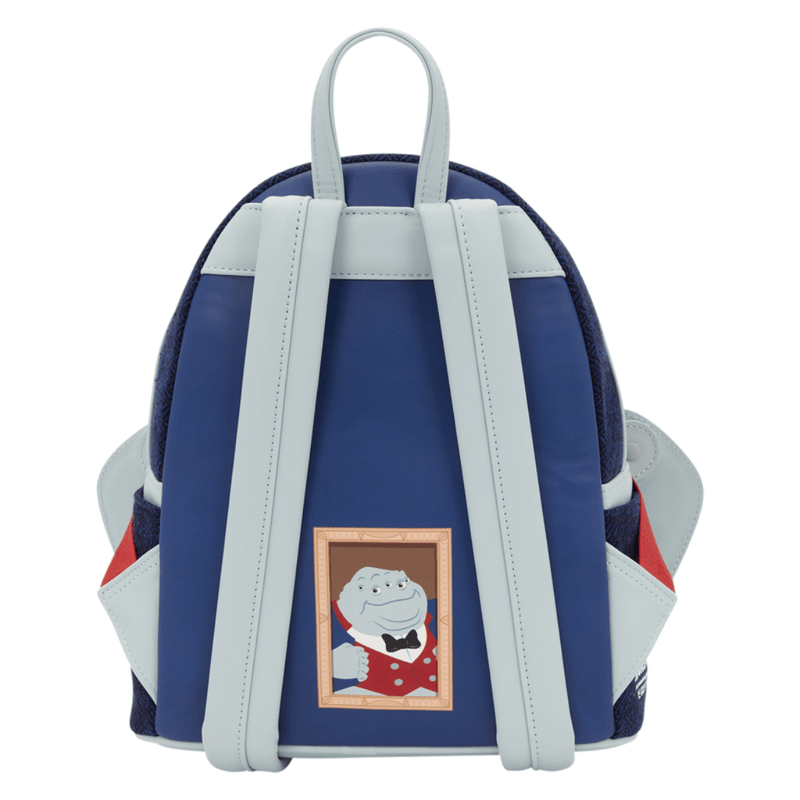 Back of Loungefly Henry J Waternoose Mini Backpack with adjustable straps