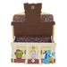 Open Loungefly Monsters University scare house mini backpack showing front flap pocket