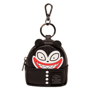 Loungefly Vampire Teddy mini backpack bag charm in black with wide grin, clip keyring.