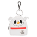 Loungefly Nightmare Before Christmas mini backpack bag charm of Zero in white with pumpkin nose and clip keyring.