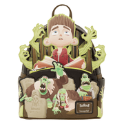 Front of Loungefly ParaNorman Zombies glow-in-the-dark mini backpack