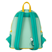 Back of Loungefly Peanuts Snoopy Road Trip mini backpack with Snoopy & Woodstock tyre graphic – Loungefly bag
