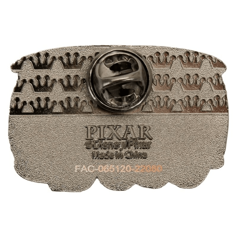 Back of Loungefly Disney Pixar Cars collectable enamel pin with gunmetal hardware