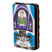 Angled view of Loungefly Pixar Buzz Lightyear zip-around wallet with appliqué details.