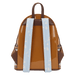Back of Loungefly Pixar Toy Story Slinky Dog mini backpack with cloudy sky shoulder straps