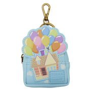 Loungefly Pixar Up mystery mini backpack keychain charm featuring the balloon house with colourful balloon artwork
