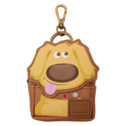 Loungefly Pixar Up mystery mini backpack keychain charm inspired by Dug with brown collar design and gold-tone lobster hook