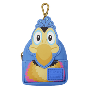 Loungefly Pixar Up mystery mini backpack keychain charm inspired by Kevin with bright blue and colourful feather details