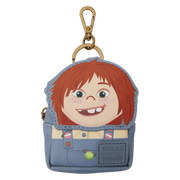 Loungefly Pixar Up mystery mini backpack keychain charm inspired by Young Ellie with blue outfit and gold-tone lobster hook