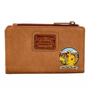 Back of Loungefly Pokémon Wallet featuring Loungefly logo and Pikachu hiker patch with “Gotta Catch ’Em All” banner