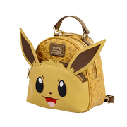 Side view of Loungefly Pokémon Eevee Floral Mini Backpack featuring Eevee’s face and ears.