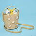 Lifestyle image of the Loungefly Pokémon Floral Pikachu Crossbody Bag with floral appliqué details and Pikachu peeking from the top