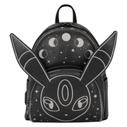 Loungefly Pokémon Umbreon Moon Phases mini backpack with oversized ears, glitter black finish and silver moon artwork
