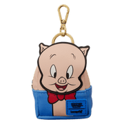 Loungefly Looney Tunes Porky Pig mini backpack keychain blue design