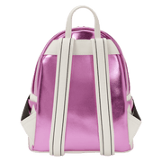 Loungefly Power Rangers Pink Ranger mini backpack back view with adjustable straps