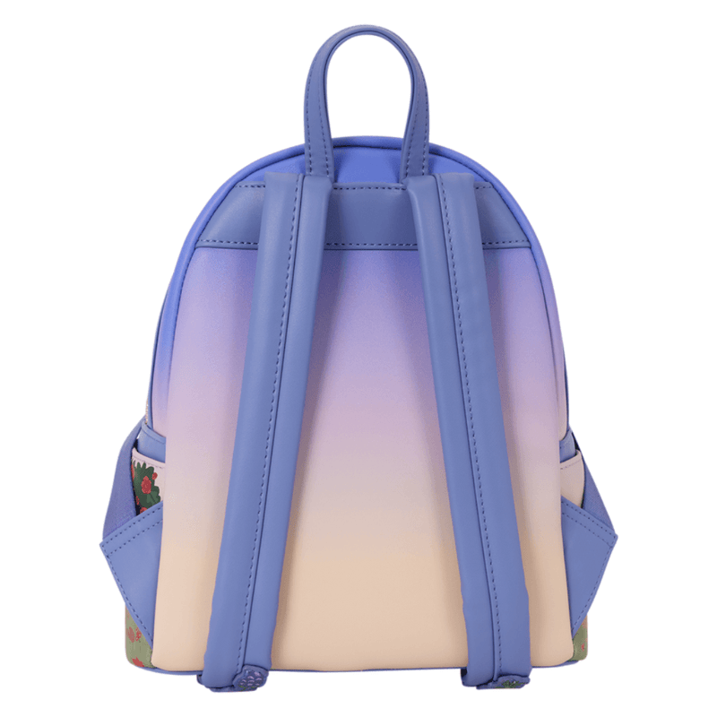 Rear of Loungefly Practical Magic 2 backpack with adjustable straps