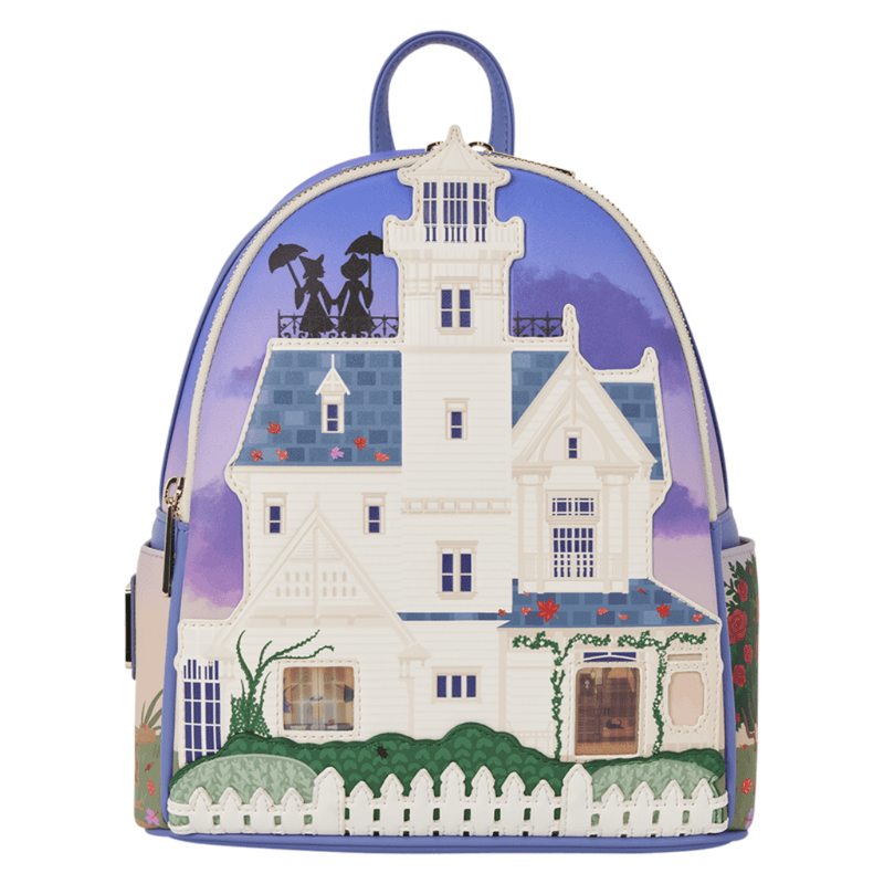 Loungefly Practical Magic 2 House Lenticular Mini Backpack front view