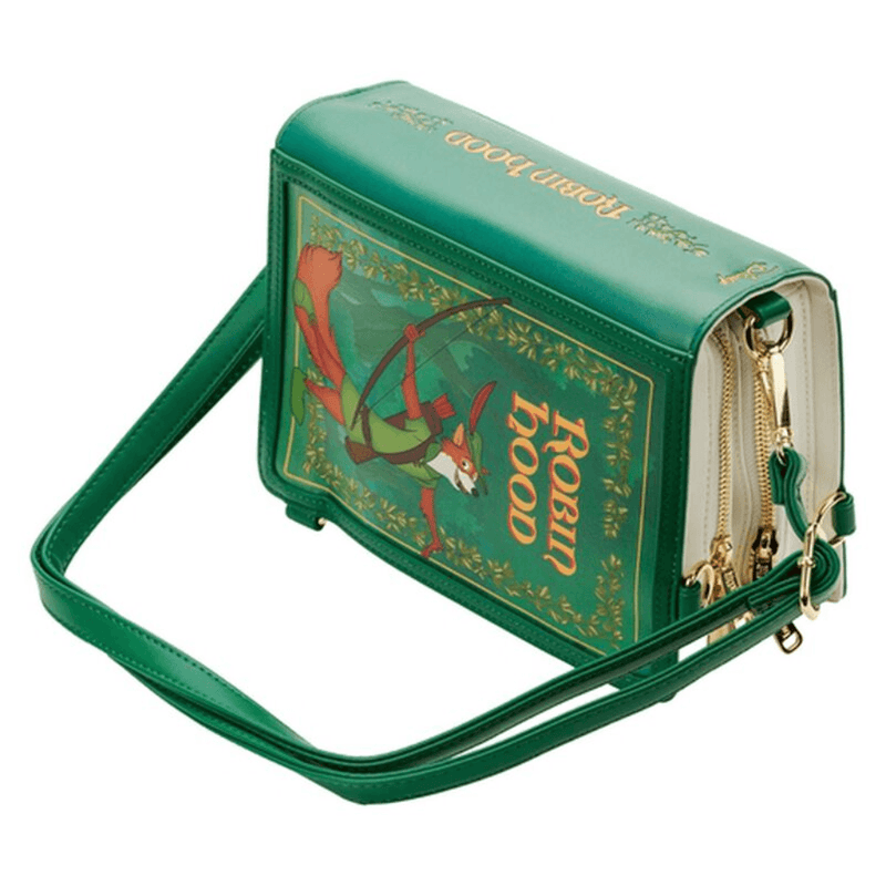 Disney Robin Hood Loungefly Book Convertible Crossbody Bag with adjustable strap