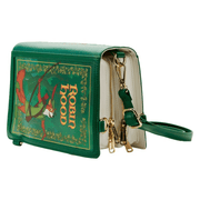 Loungefly Disney Robin Hood book-shaped crossbody bag angled view