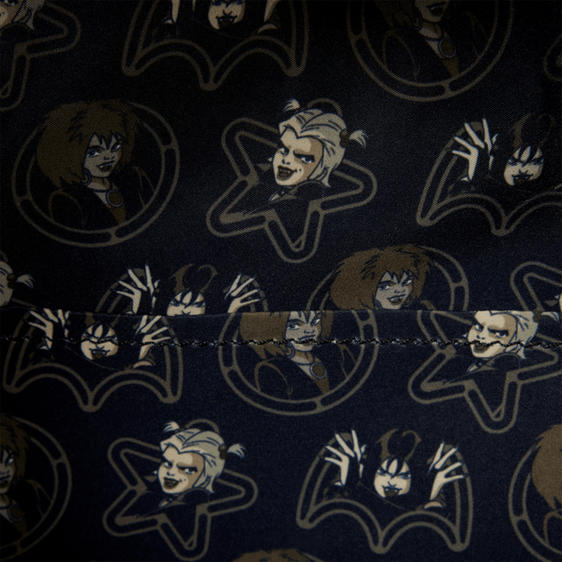 Hex Girls printed interior lining inside Loungefly Scooby-Doo mini backpack