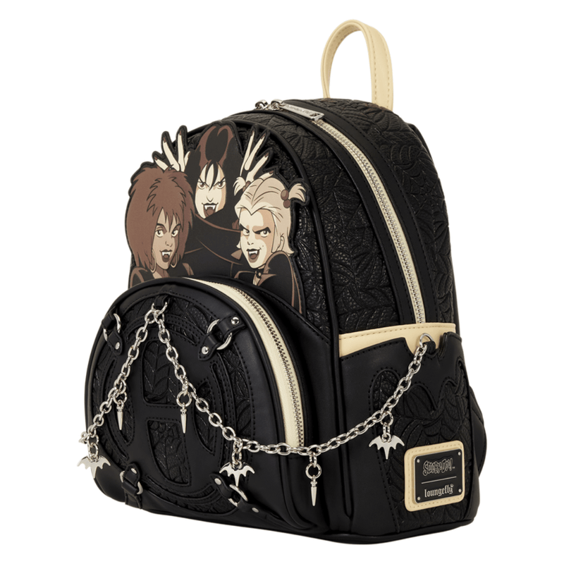 Loungefly Hex Girls mini backpack with chains and metal charms
