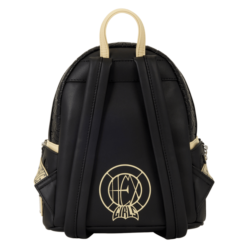 Back of Loungefly Scooby-Doo Hex Girls mini backpack with adjustable straps