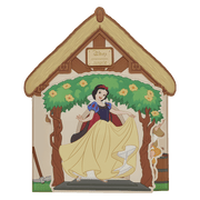 Loungefly Disney Snow White cottage mini backpack front view with Snow White and dwarfs