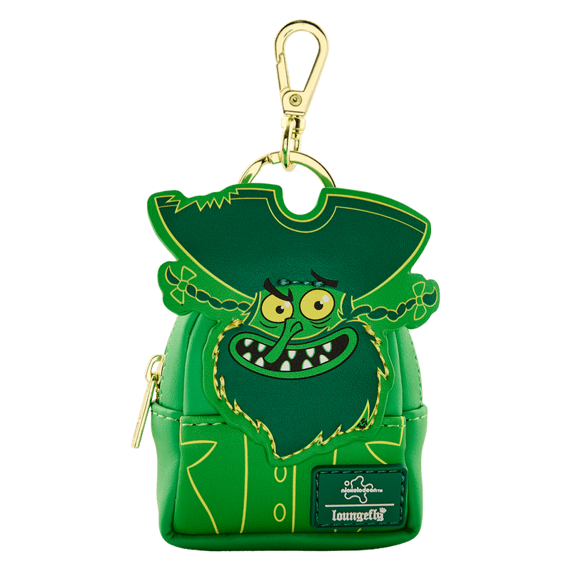 Loungefly SpongeBob Flying Dutchman mini backpack bag charm keyring in green pirate outfit