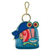 Loungefly SpongeBob Gary the Snail pirate mini backpack bag charm keyring with blue bandana