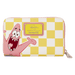 Back view of Loungefly SpongeBob and Patrick checkered wallet with Patrick artwork