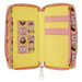 Open Loungefly SpongeBob and Patrick checkered wallet showing card slots and character lining