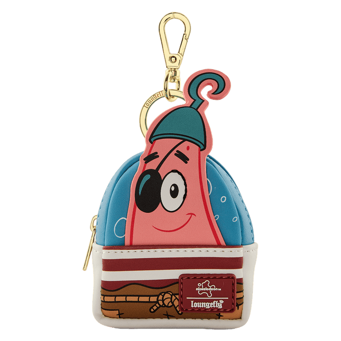 Loungefly SpongeBob Patrick Star pirate mini backpack bag charm keyring with eyepatch
