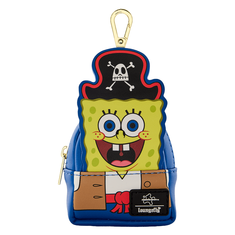 Loungefly SpongeBob pirate mini backpack bag charm keyring with pirate hat and blue bag