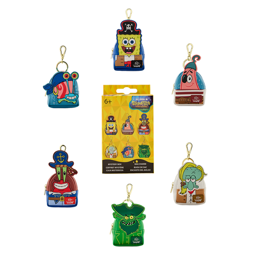 Loungefly SpongeBob SquarePants mystery mini backpack bag charms with blind box and character designs
