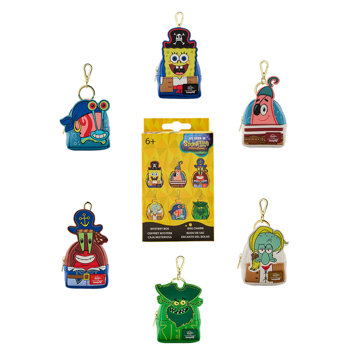 Loungefly SpongeBob SquarePants mystery mini backpack bag charms with blind box and character designs