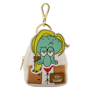 Loungefly SpongeBob Squidward mini backpack bag charm keyring with blonde wig and neutral outfit