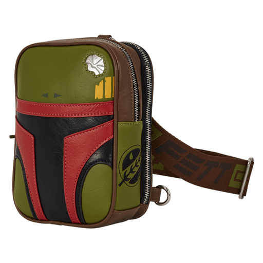 Loungefly Boba Fett sling crossbody bag angled view