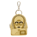 Loungefly Star Wars C-3PO mini backpack bag charm in metallic gold