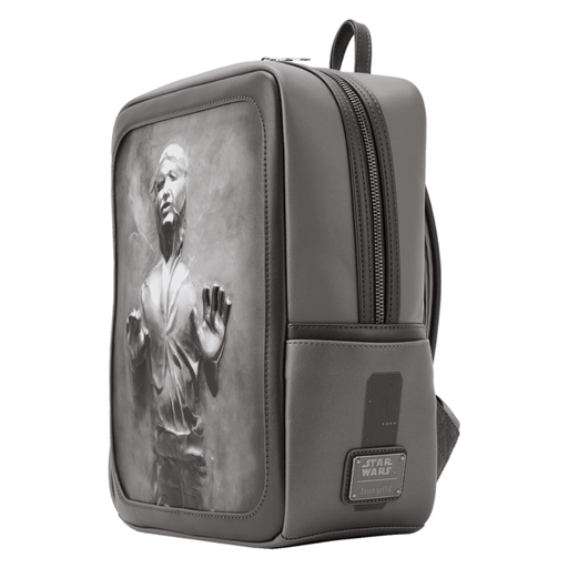 Loungefly Han Solo Carbonite Mini Backpack angled view