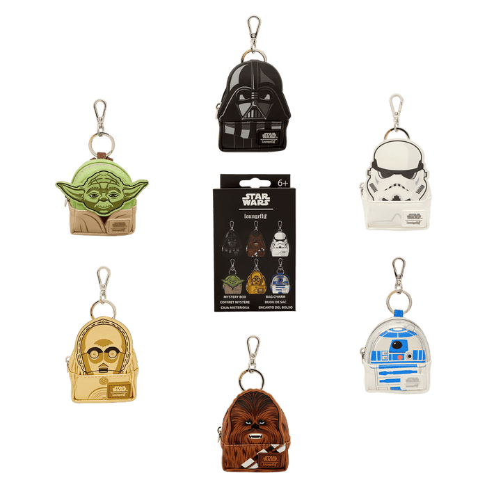 Loungefly Star Wars mystery mini backpack bag charm collection with character designs