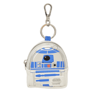 Loungefly Star Wars R2-D2 mini backpack bag charm in white, blue and silver