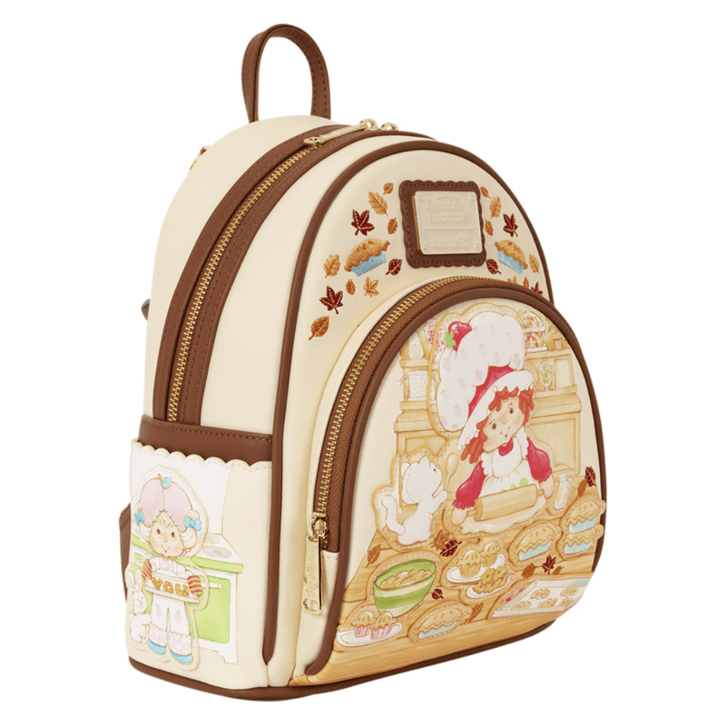 Strawberry Shortcake Fall Baking Loungefly Mini Backpack side and front detail
