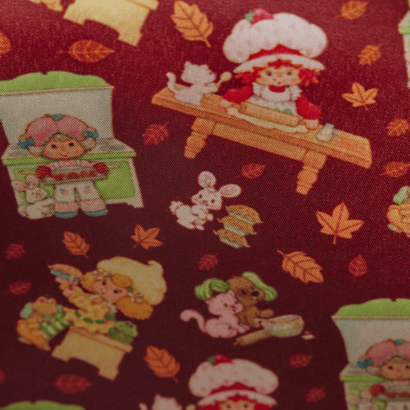 Close-up of the Strawberry Shortcake Strawberry House Crossbody Bag interior lining pattern