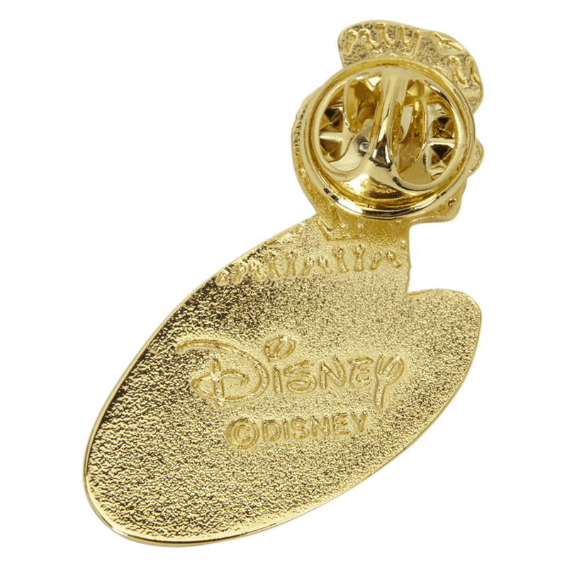 Back of exclusive Disney Tangled Pascal paint palette enamel pin