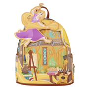 Loungefly Tangled Rapunzel Glow Pin Trader Mini Backpack front