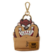 Loungefly Looney Tunes Tasmanian Devil mini backpack keychain brown design