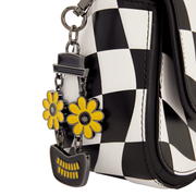Art the Clown sunflower glasses and grin enamel bag charm