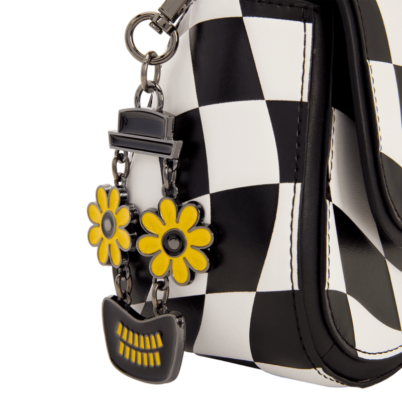 Art the Clown sunflower glasses and grin enamel bag charm