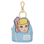 Loungefly Toy Story mini backpack bag charm of Bo Peep with pink bow and blue dress