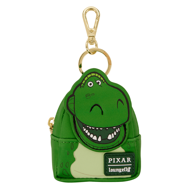 Loungefly Toy Story mini backpack bag charm of Rex the dinosaur in green